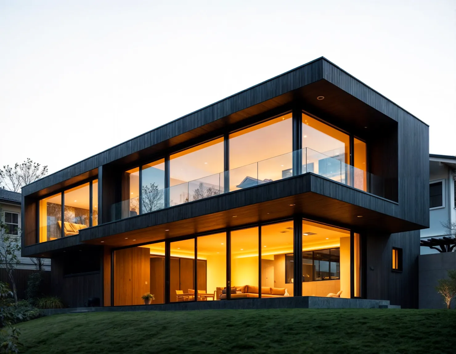 Cozy living room staged for winter